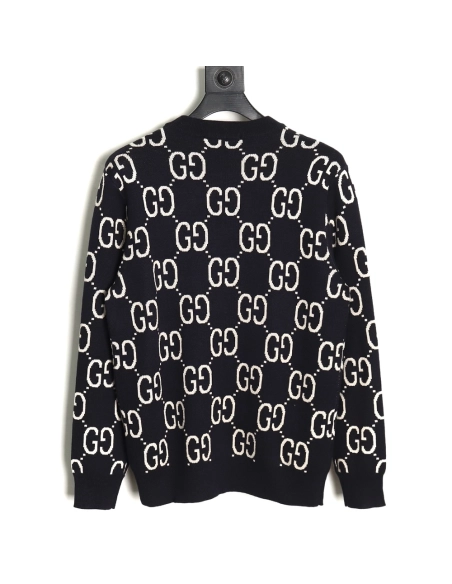 Gucci Classic Double G jacquard sweater TSK1,Cheap Replica Reps Gucci