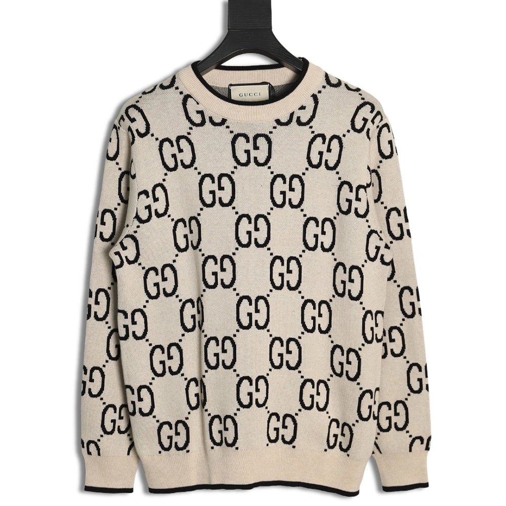 Gucci Classic Double G jacquard sweater,Cheap Replica Reps Gucci