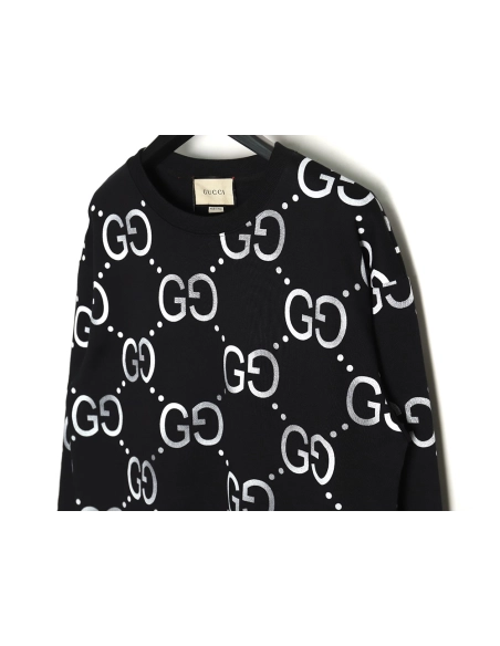 Gucci all over print gradient cotton crew neck sweatshirt TSK1,Cheap Replica Reps Gucci