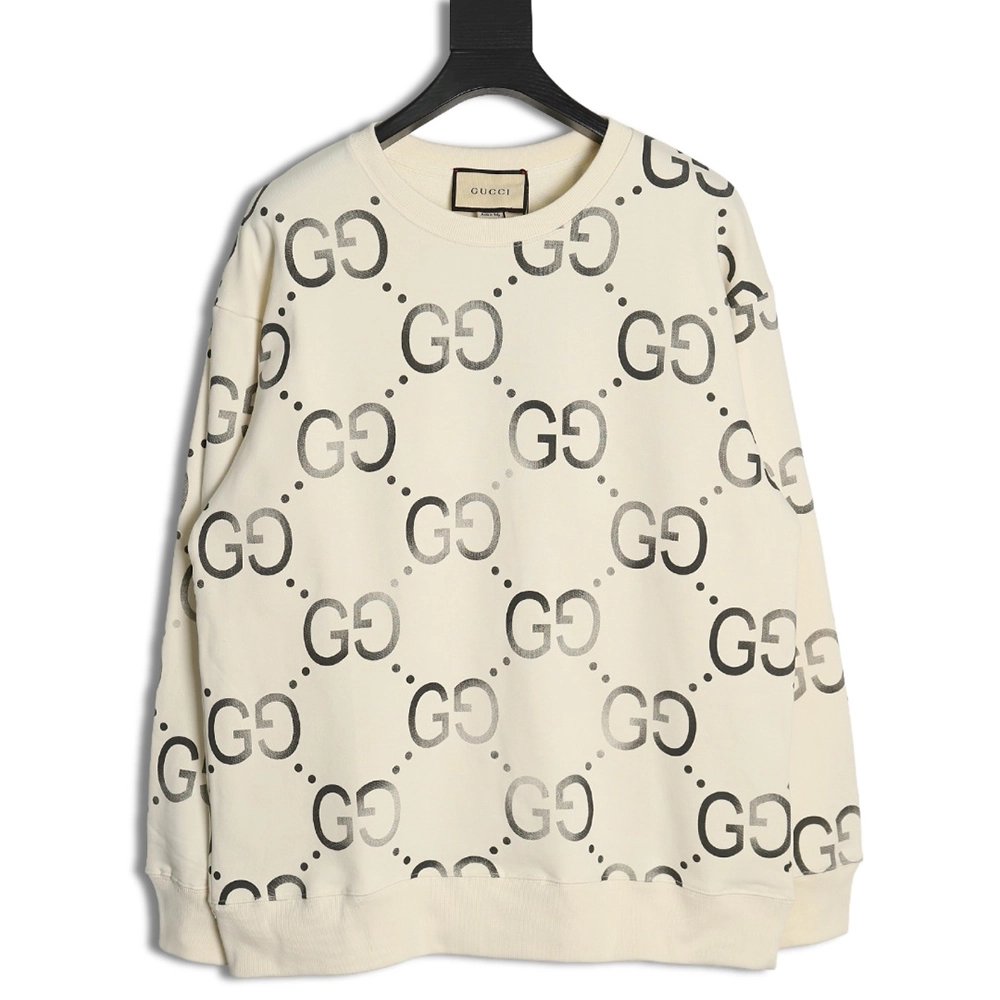 Gucci all over print gradient cotton crew neck sweatshirt,Cheap Replica Reps Gucci