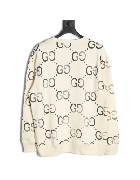 Gucci all over print gradient cotton crew neck sweatshirt,Cheap Replica Reps Gucci