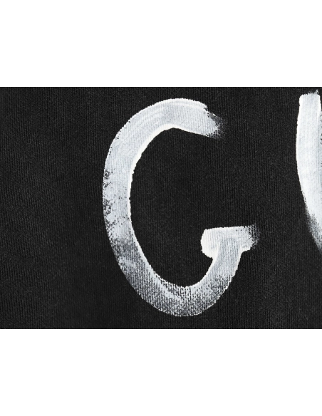 Gucci washed handpainted lettering crew neck sweatshirt,Cheap Replica Reps Gucci