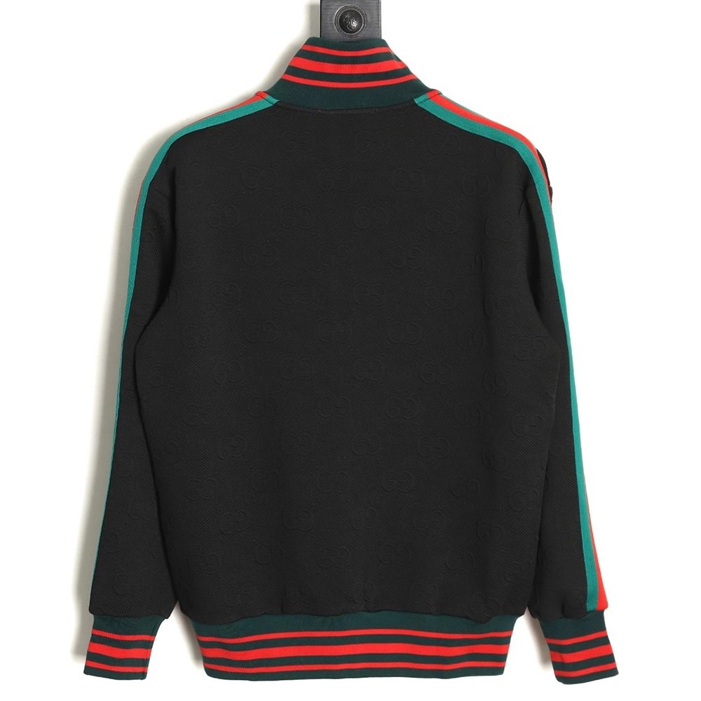 Gucci side webbing all over printed double G jacquard jacket SL,Cheap Replica Reps Gucci