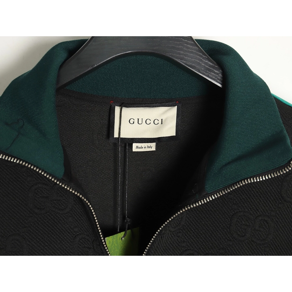 Gucci side webbing all over printed double G jacquard jacket SL,Cheap Replica Reps Gucci