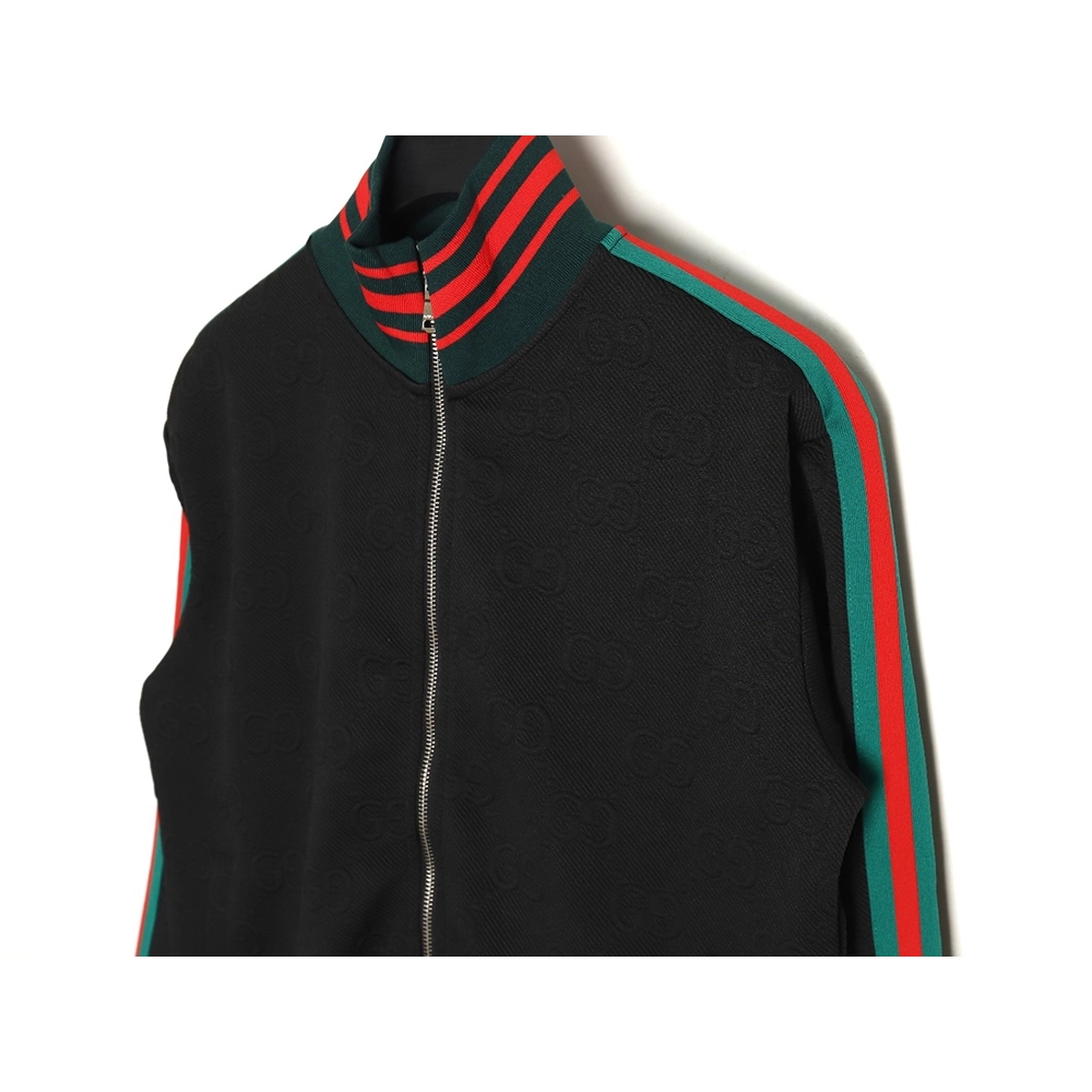 Gucci side webbing all over printed double G jacquard jacket SL,Cheap Replica Reps Gucci