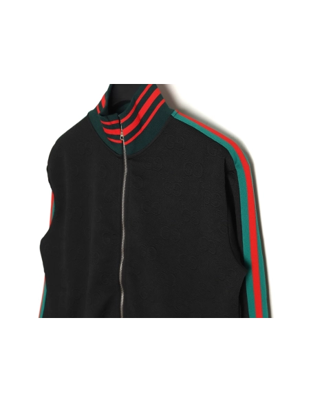 Gucci side webbing all over printed double G jacquard jacket SL,Cheap Replica Reps Gucci
