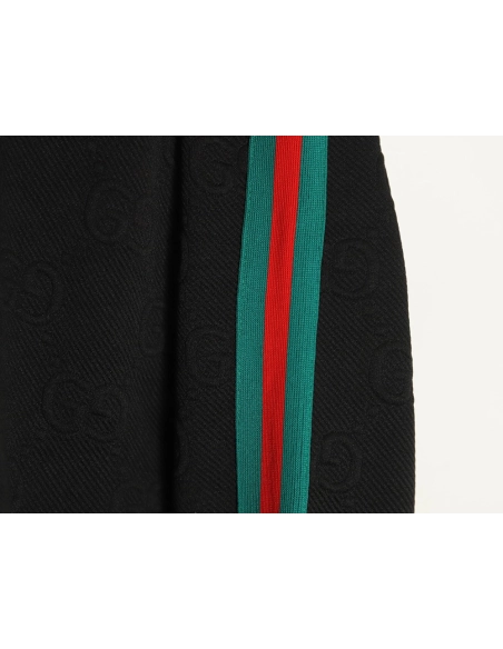 Gucci side webbing all over printed double G jacquard jacket SL,Cheap Replica Reps Gucci