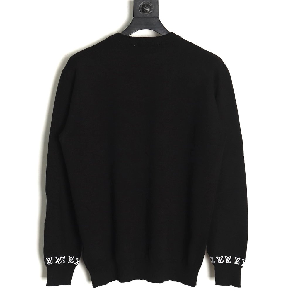 Louis Vuitton jacquard logo thin longsleeved sweater,Cheap Replica Reps Louis Vuitton