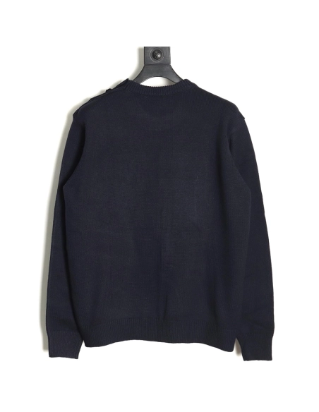 Louis Vuitton conch embroidered diamond crew neck sweater,Cheap Replica Reps Louis Vuitton