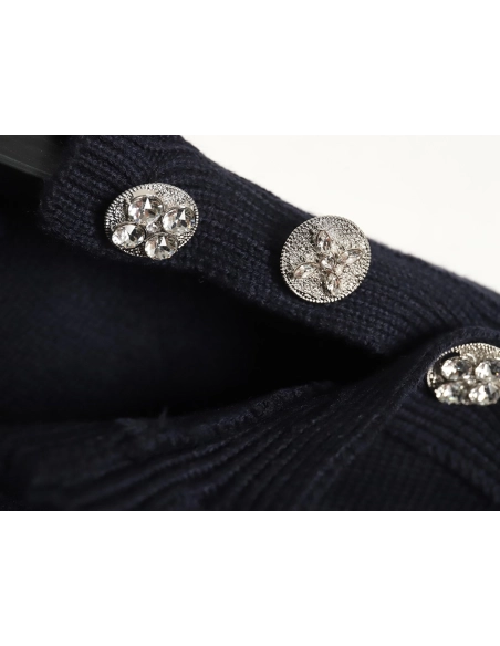 Louis Vuitton conch embroidered diamond crew neck sweater,Cheap Replica Reps Louis Vuitton