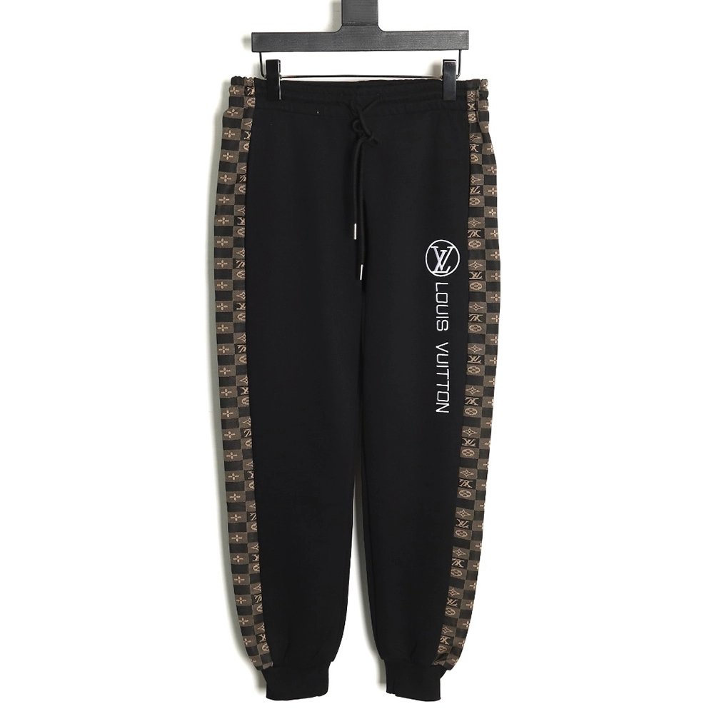 Louis Vuitton checkerboard trousers with side panels SL,Cheap Replica Reps Louis Vuitton