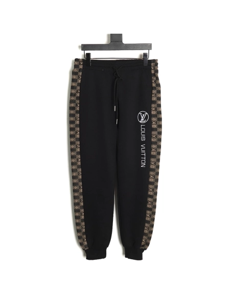 Louis Vuitton checkerboard trousers with side panels SL,Cheap Replica Reps Louis Vuitton