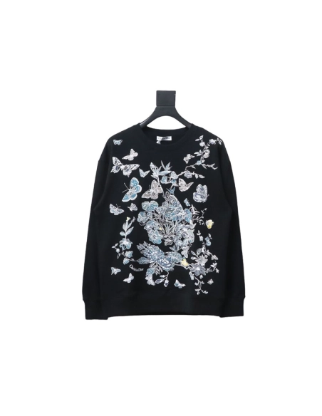 Dior floral butterfly crewneck sweatshirt TSK1,Cheap Replica Reps Dior