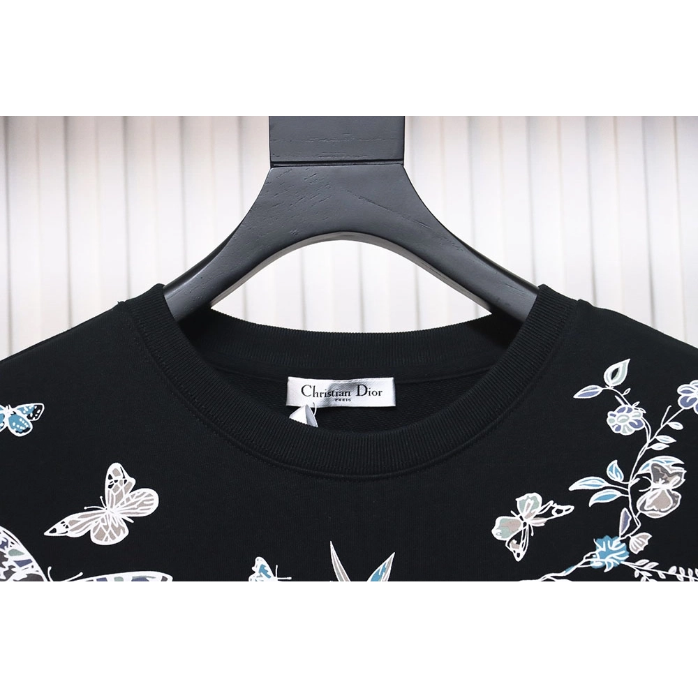 Dior floral butterfly crewneck sweatshirt TSK1,Cheap Replica Reps Dior