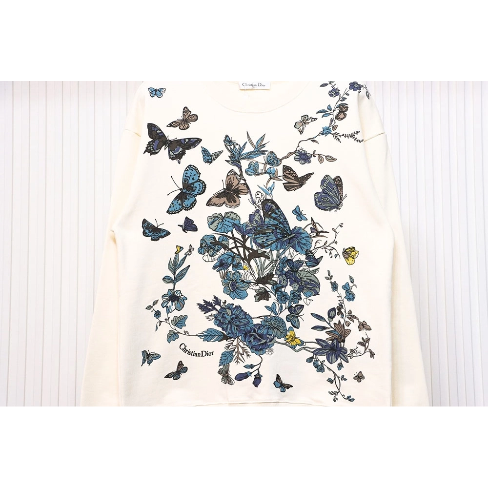 Dior floral butterfly crewneck sweatshirt,Cheap Replica Reps Dior