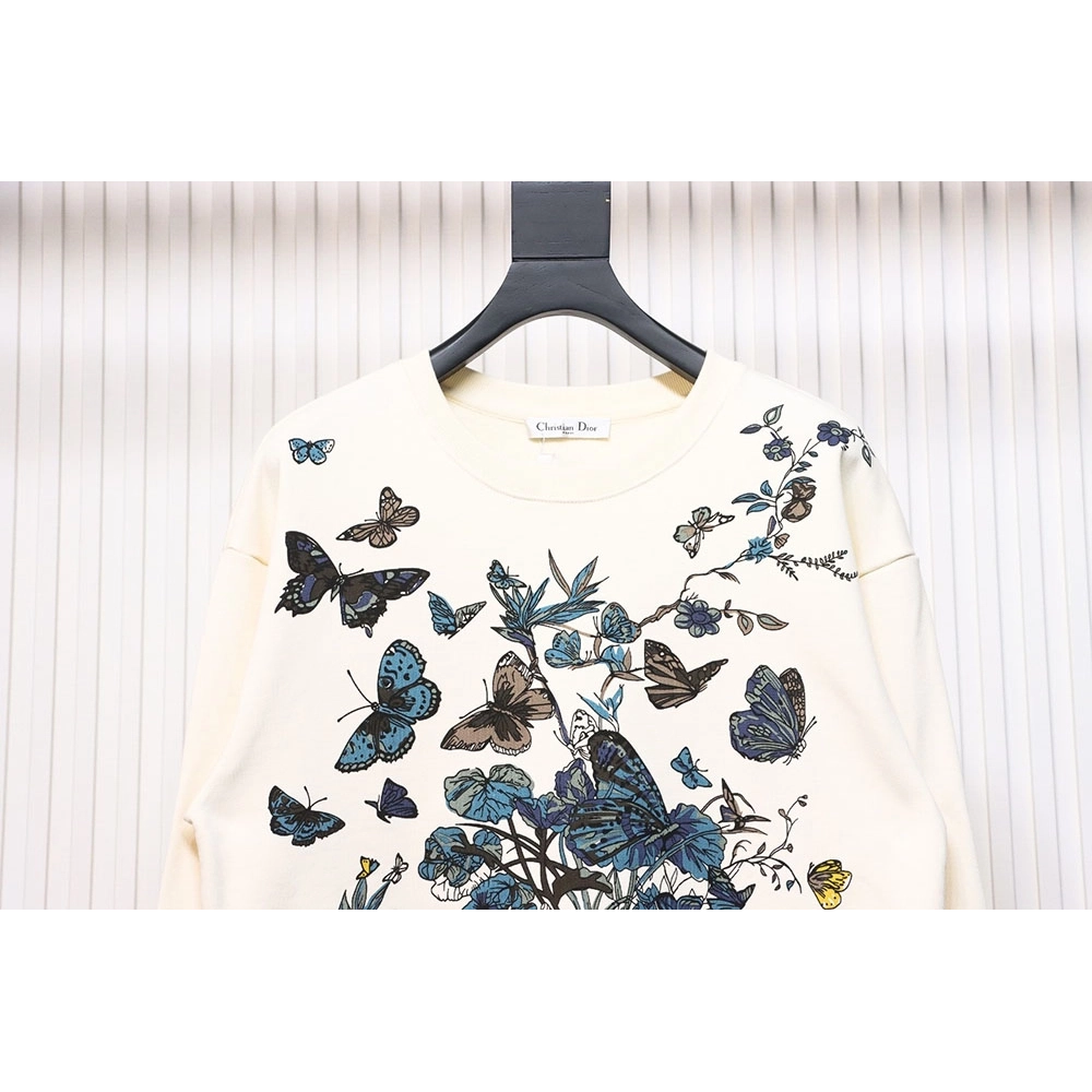 Dior floral butterfly crewneck sweatshirt,Cheap Replica Reps Dior