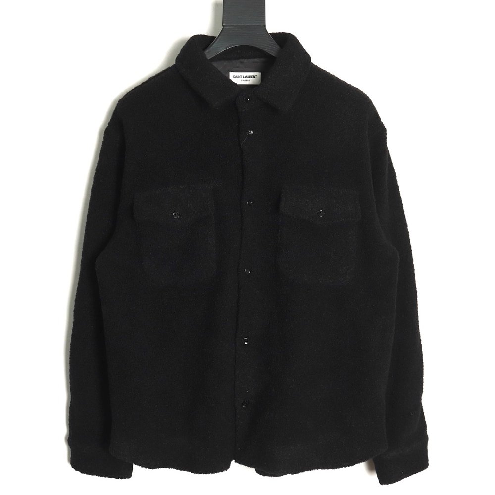 Saint Laurent Paris wool cocoa coat,Cheap Replica Reps Saint Laurent