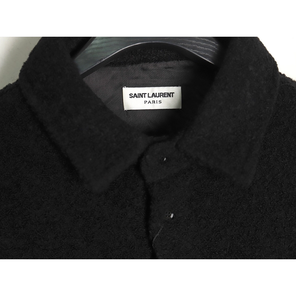 Saint Laurent Paris wool cocoa coat,Cheap Replica Reps Saint Laurent