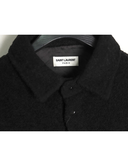 Saint Laurent Paris wool cocoa coat,Cheap Replica Reps Saint Laurent