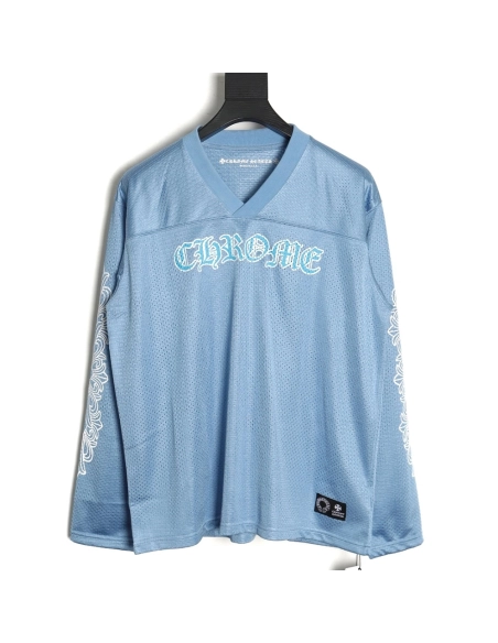 Chrome Hearts Sanskrit mesh hockey uniform longsleeved Tshirt,Cheap Replica Reps Chrome Hearts