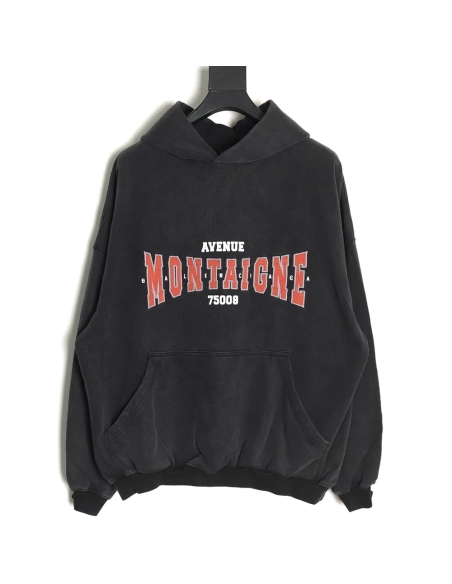 Balenciaga printed washed hoodie,Cheap Replica Reps Balenciaga