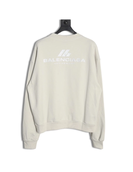 Balenciaga LB reflective logo crewneck sweatshirt,Cheap Replica Reps Balenciaga