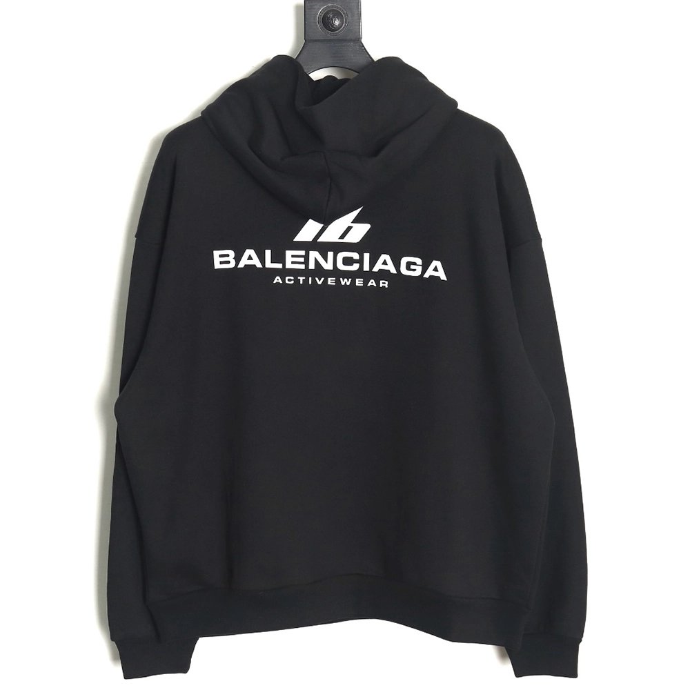 Balenciaga LB reflective logo hooded sweatshirt,Cheap Replica Reps Balenciaga