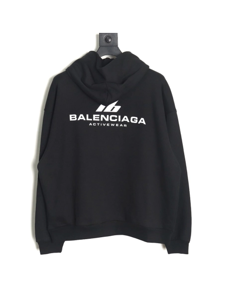 Balenciaga LB reflective logo hooded sweatshirt,Cheap Replica Reps Balenciaga