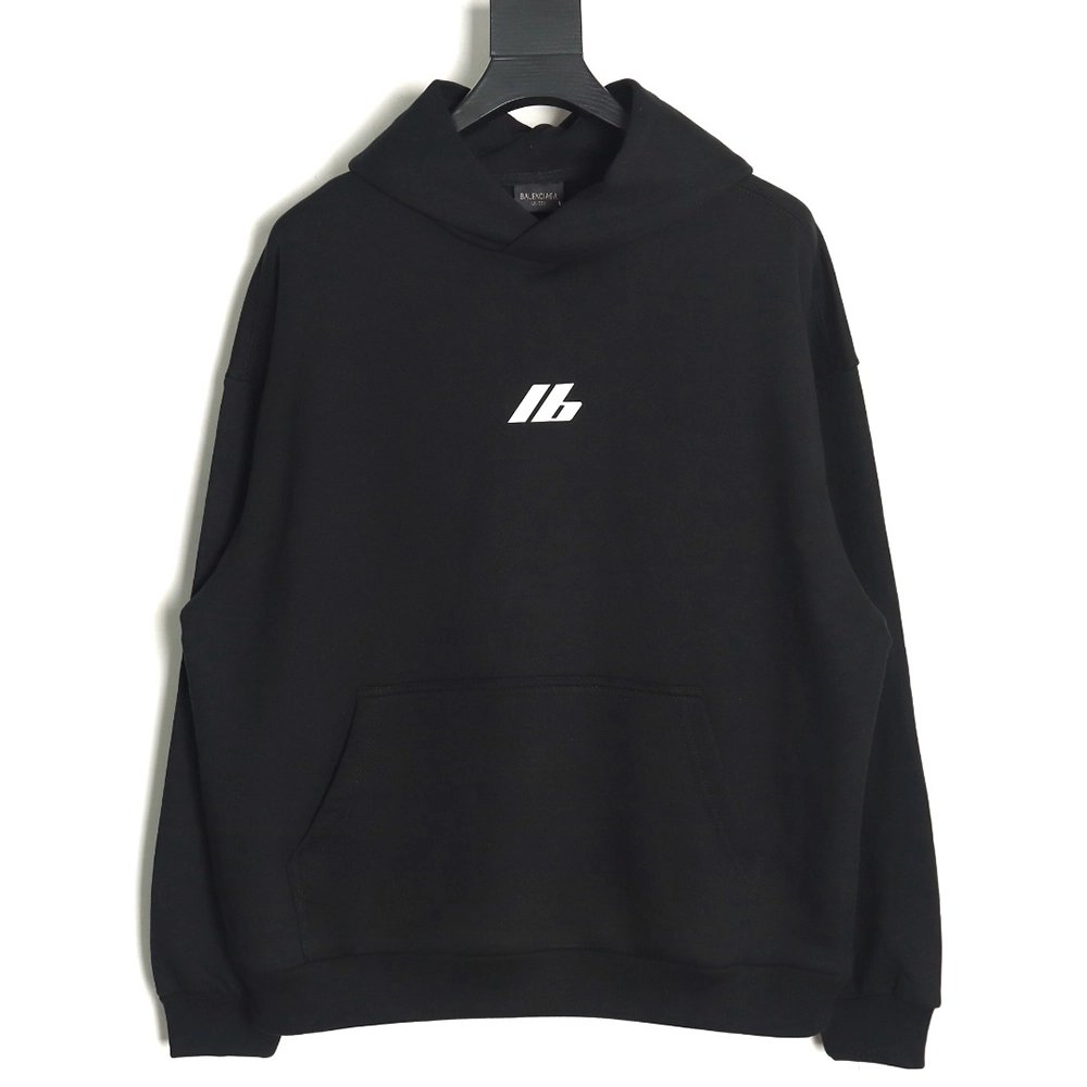 Balenciaga LB reflective logo hooded sweatshirt,Cheap Replica Reps Balenciaga