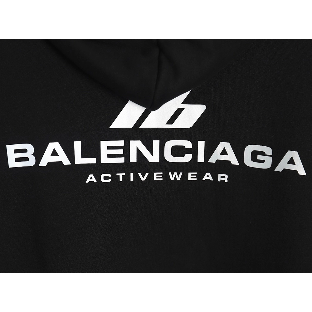 Balenciaga LB reflective logo hooded sweatshirt,Cheap Replica Reps Balenciaga
