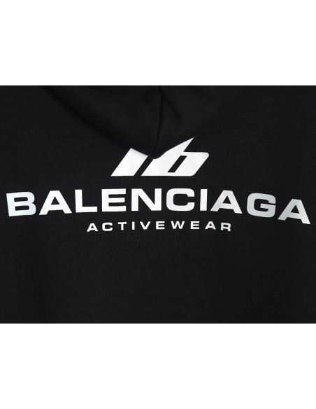 Balenciaga LB reflective logo hooded sweatshirt,Cheap Replica Reps Balenciaga