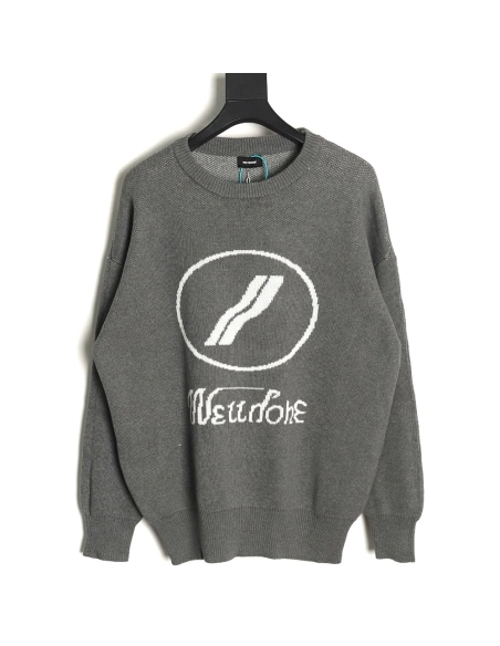 We11 Done jacquard logo knitted sweater TSK1,Cheap Replica Reps We11done