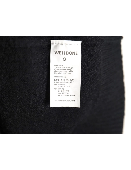 We11 Done Simple LOGO Embroidery Sweater TSK2,Cheap Replica Reps We11done