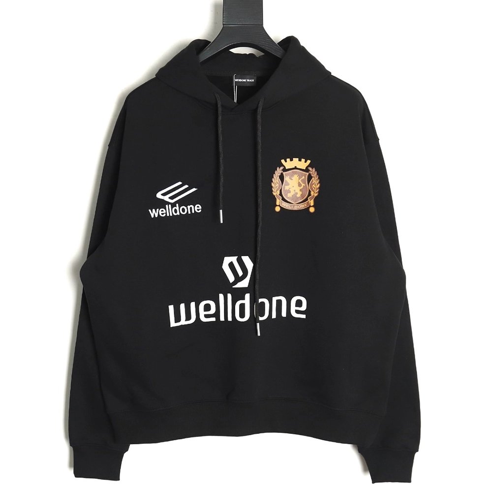 We11done cobranded Manchester United No. 11 hooded fleece sweatshirt,Cheap Replica Reps We11done