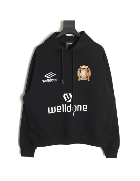 We11done cobranded Manchester United No. 11 hooded fleece sweatshirt,Cheap Replica Reps We11done