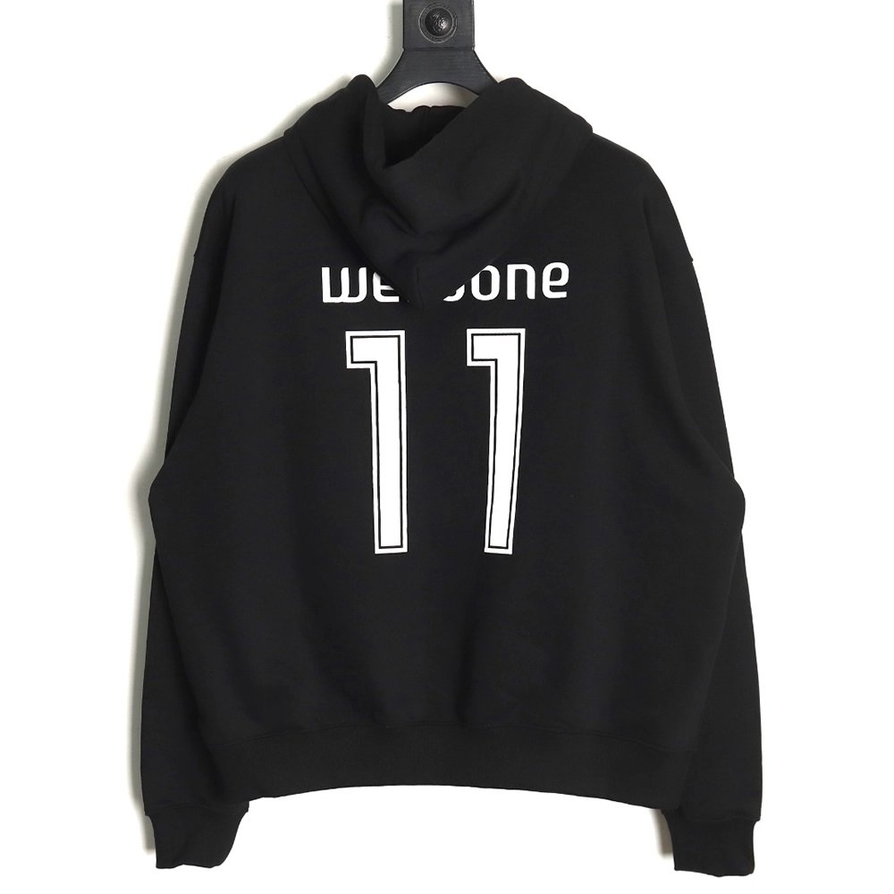 We11done cobranded Manchester United No. 11 hooded fleece sweatshirt,Cheap Replica Reps We11done
