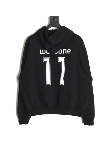 We11done cobranded Manchester United No. 11 hooded fleece sweatshirt,Cheap Replica Reps We11done