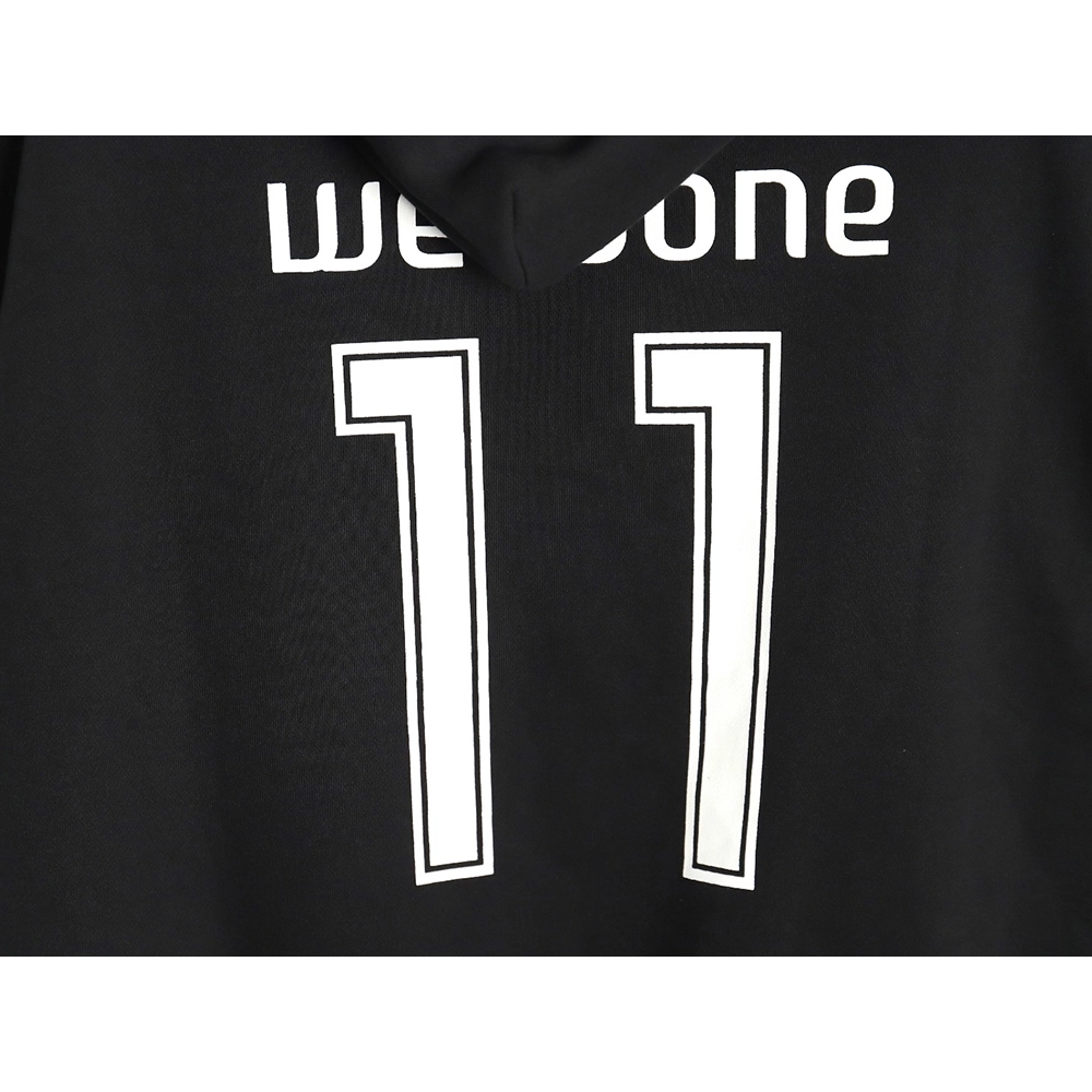 We11done cobranded Manchester United No. 11 hooded fleece sweatshirt,Cheap Replica Reps We11done