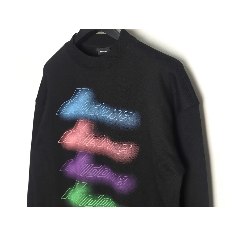 WE11 DONE neon barrage crewneck sweatshirt TSK1,Cheap Replica Reps We11done