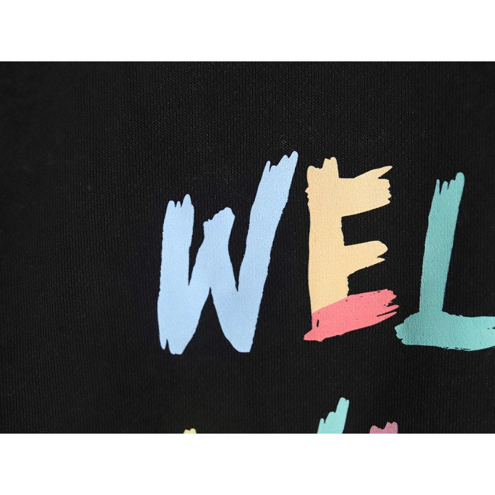 WE11 DONE Floral Colorful Letters Round Neck Sweatshirt TSK1,Cheap Replica Reps We11done