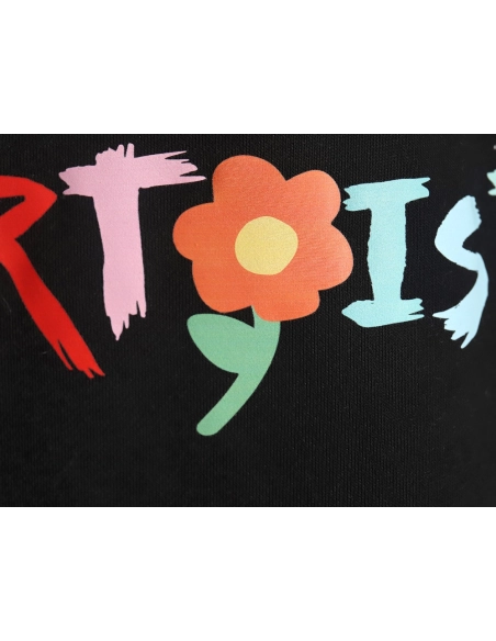 WE11 DONE Floral Colorful Letters Round Neck Sweatshirt TSK1,Cheap Replica Reps We11done