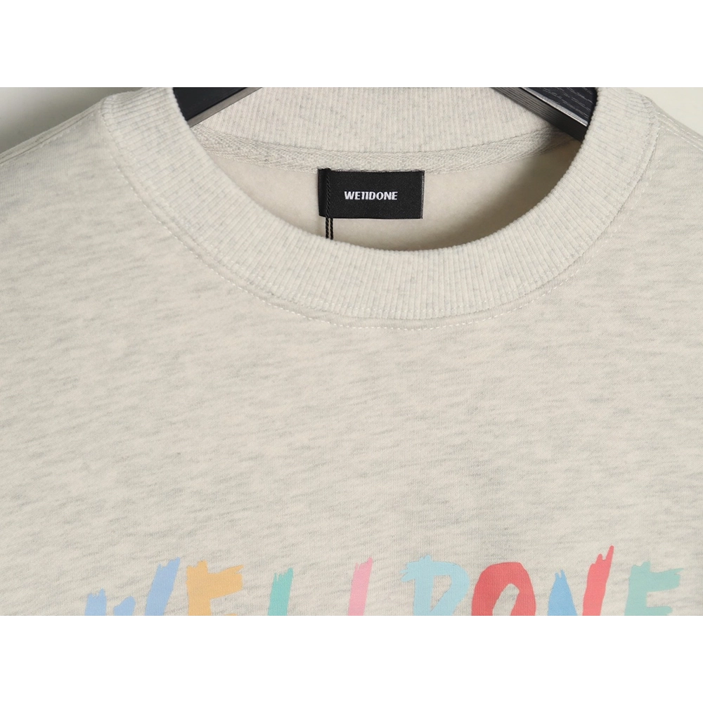 WE11 DONE Floral Colorful Letters Round Neck Sweatshirt,Cheap Replica Reps We11done