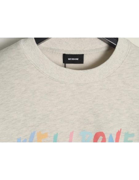 WE11 DONE Floral Colorful Letters Round Neck Sweatshirt,Cheap Replica Reps We11done