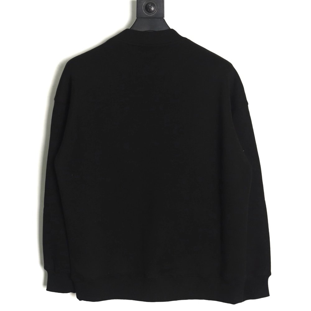 WE11 DONE Dynamic Lettering Round Neck Sweatshirt TSK1,Cheap Replica Reps We11done