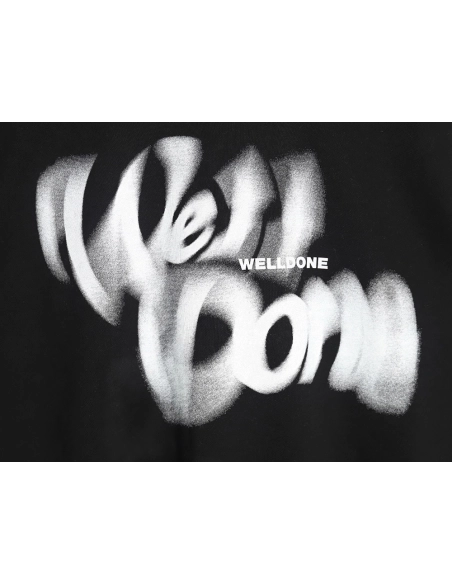 WE11 DONE Dynamic Lettering Round Neck Sweatshirt TSK1,Cheap Replica Reps We11done