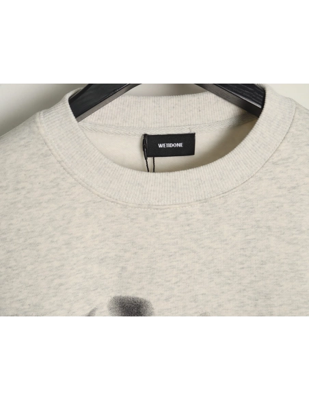 WE11 DONE Dynamic Lettering Round Neck Sweatshirt,Cheap Replica Reps We11done