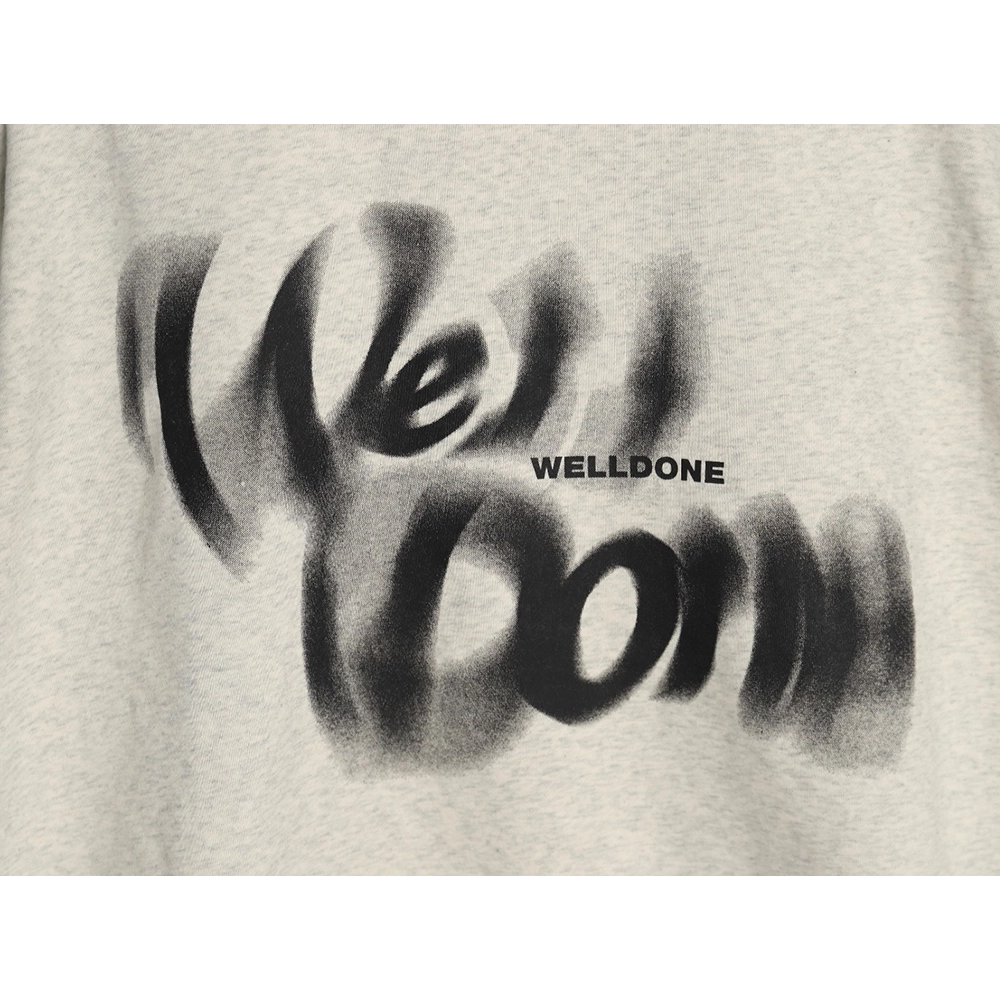 WE11 DONE Dynamic Lettering Round Neck Sweatshirt,Cheap Replica Reps We11done