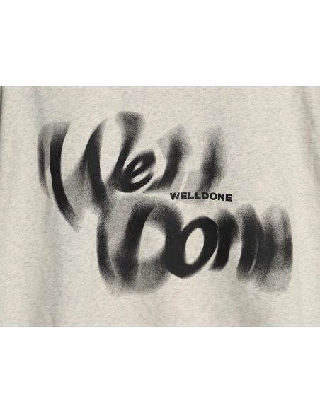 WE11 DONE Dynamic Lettering Round Neck Sweatshirt,Cheap Replica Reps We11done