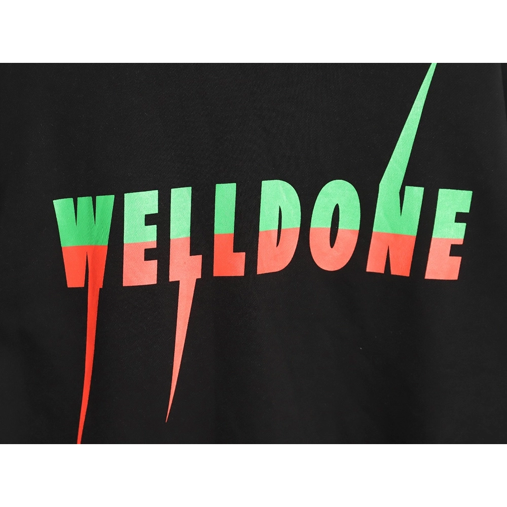 WE11 DONE Lightning Letters Crewneck Sweatshirt TSK1,Cheap Replica Reps We11done