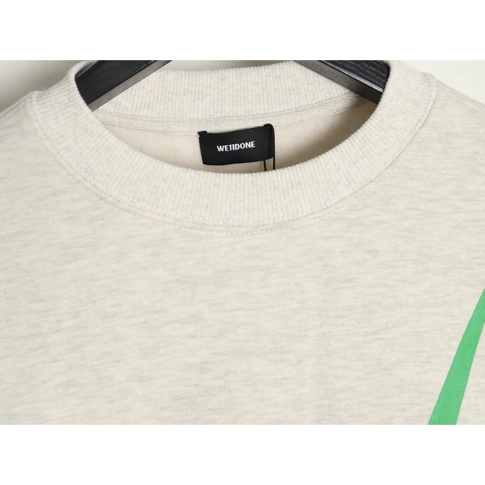 WE11 DONE Lightning Letters Crewneck Sweatshirt,Cheap Replica Reps We11done